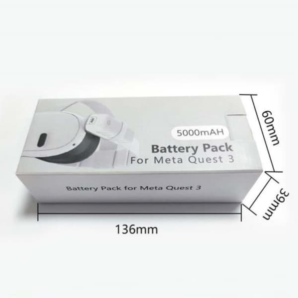 Eksternt batteri Strømbank Meta Quest 3 VR-briller 5000mAh
