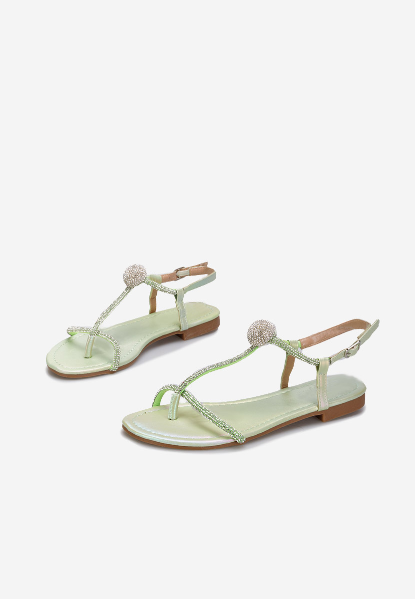Sandales avec strass verts Zornia