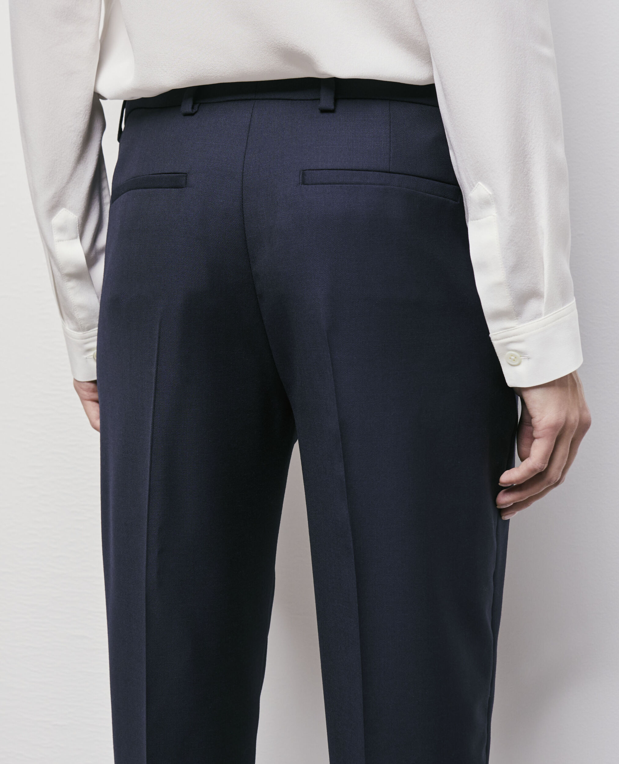 Pantalon de costume laine bleu marine