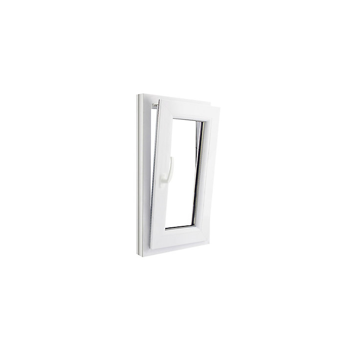 Fenêtre PVC 1 vantail oscillo-battant GoodHome blanc - l.40 x h.75 cm, tirant droit
