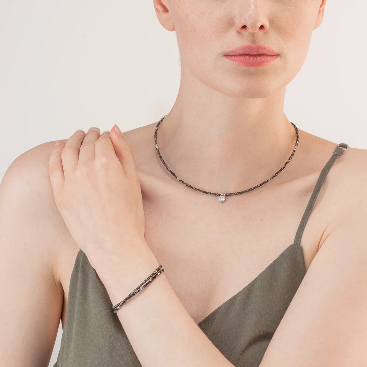 Collier Coeur de Lion Sparkling Dot Delicate argenté