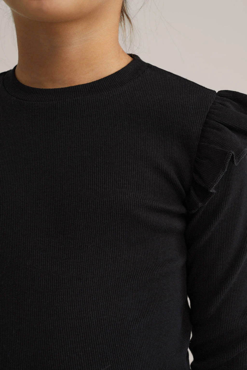WE Fashion longsleeve - set van 2zwart/wit