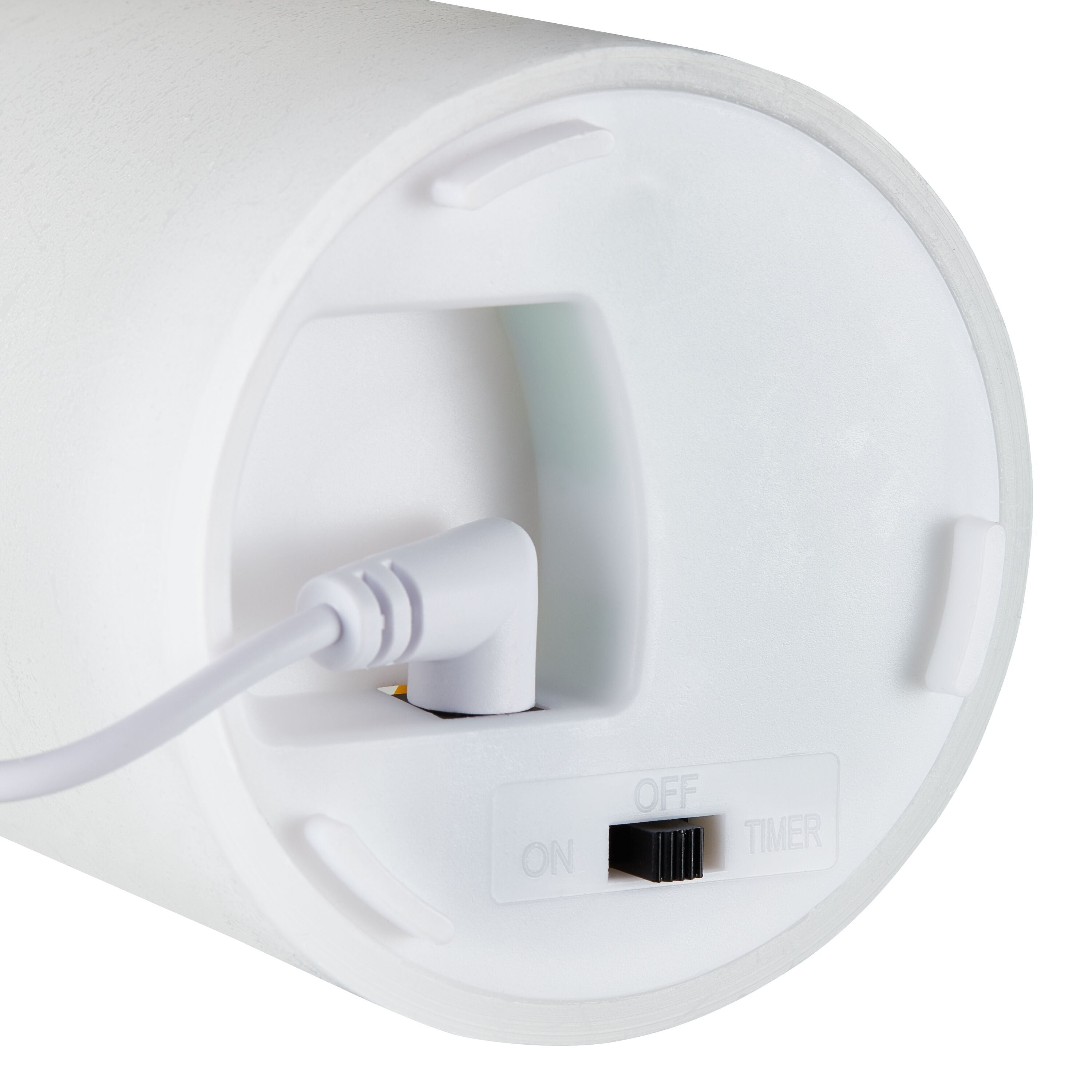 LUNA LED Kerze H10cm wiederaufladbar - Weiss / H: 10.0 cm