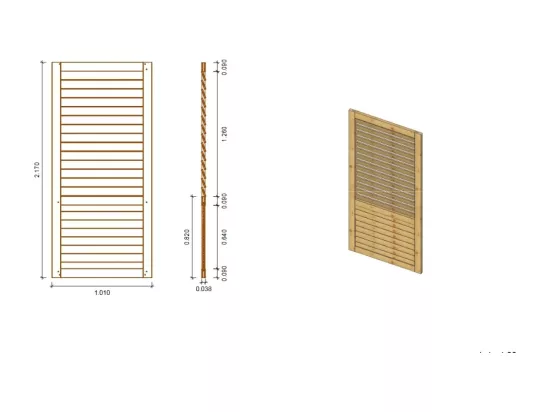 Pergola de jardin 4,04x4,04m avec panneaux - traité - ALT129 - ALTANKA