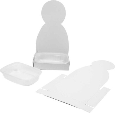 Karsebakke-Figur - Krop - H 20 CM - Hvid - 6 Sæt