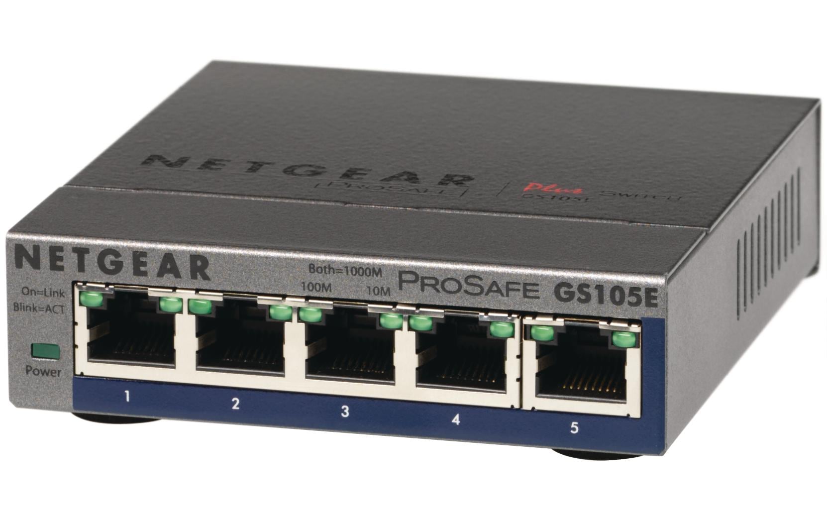 Switch GS105Ev2 5 Port5 Port-Gigabit-Switch mit QoS- und VLAN-Funktion