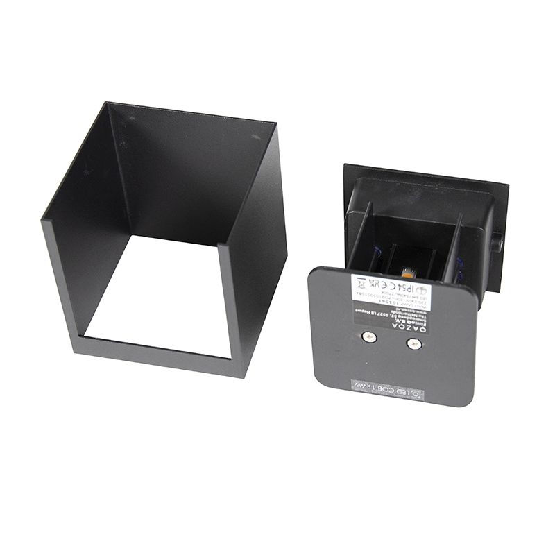 Buiten wandlamp zwart incl. LED 2-lichts IP54 - Edwin