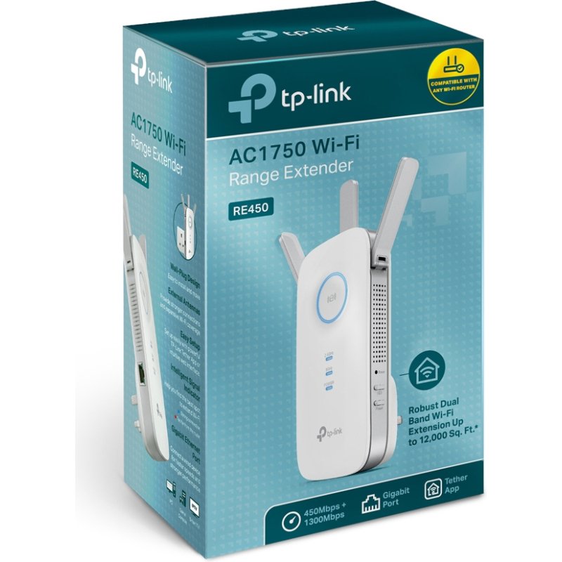 TP-Link RE450 Répéteur réseau Blanc 10, 100, 1000 Mbit/s