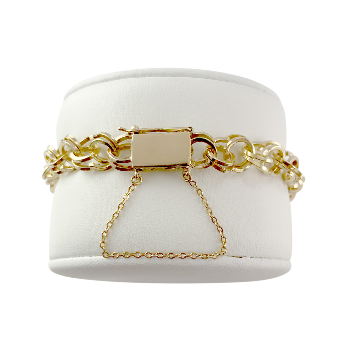 Bracelet d'occasion or 750 jaune maille fantaisie 19 cm