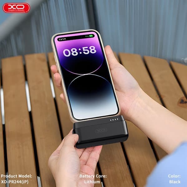 XO Mini Powerbank 20W 5000 mAh med Lightning-stik