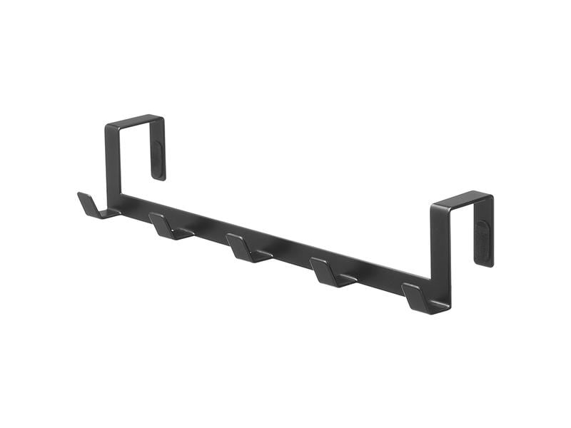 Yamazaki Türgarderobe Smart 5 Haken, Schwarz Türgarderobe aus Metall