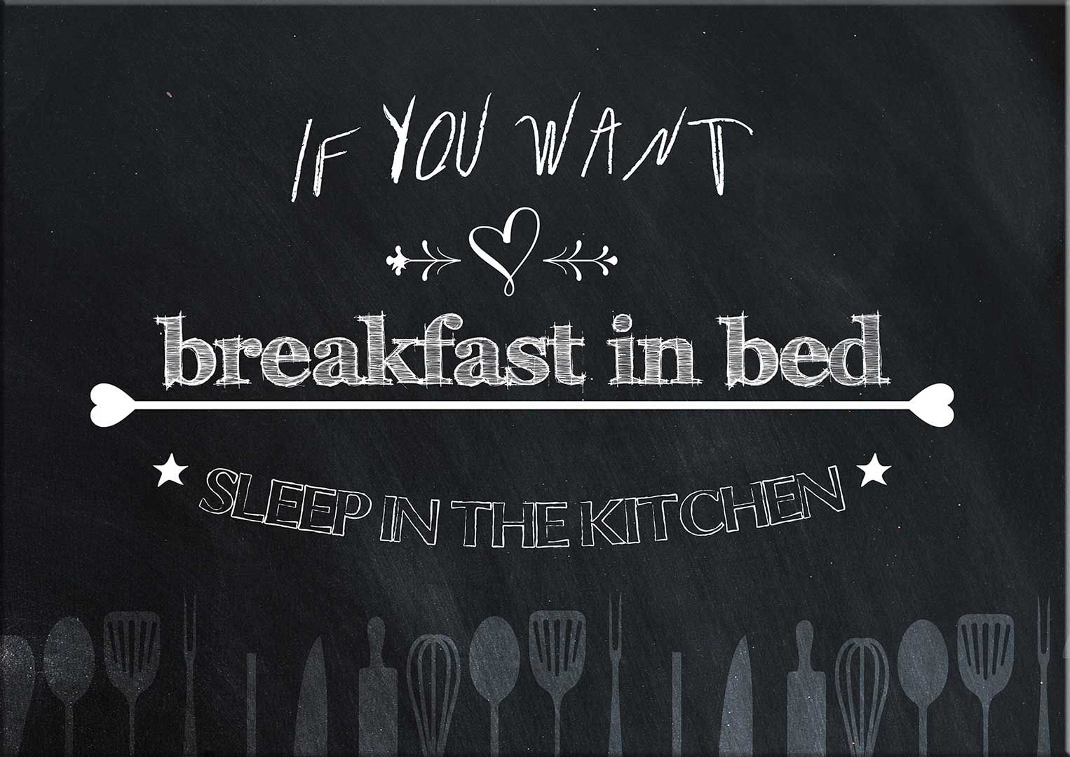 If you want breakfast..