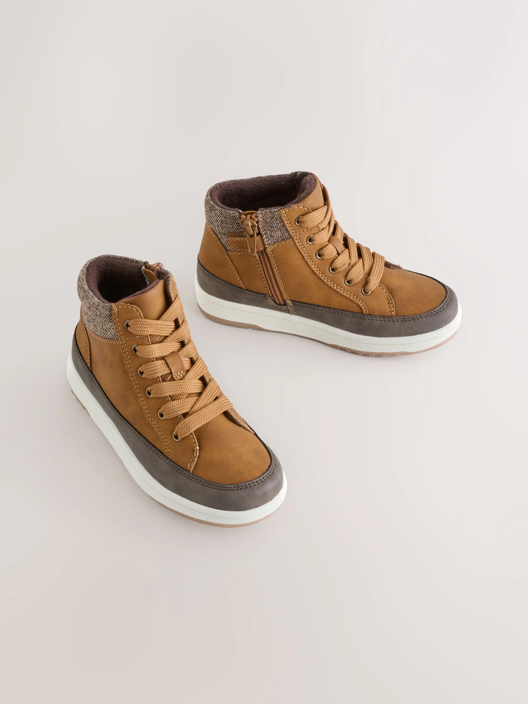 Lichtbruin - Warm gevoerde hoge boots