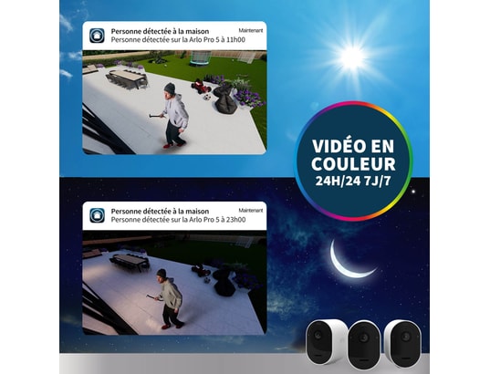 ARLO - Caméra de surveillance Pro 5 Spotlight - Pack de 3 caméras