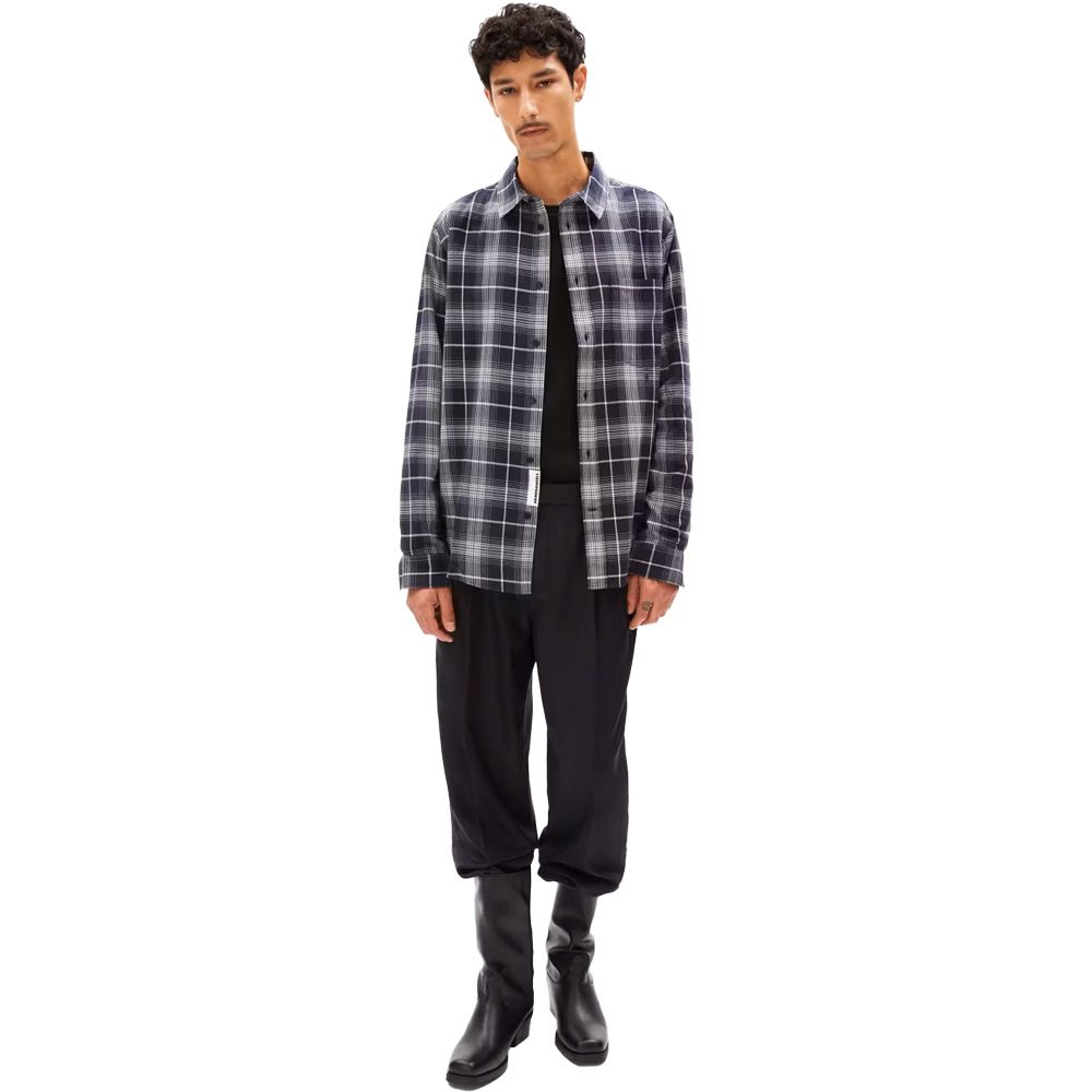 Armedangels Aarnault Hemd Herren night sky-oatmilk