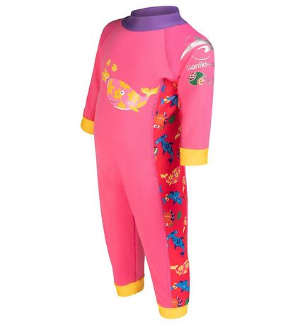 Konfidence Bådeheldragt - UV50+ - Pink/Yellow Joni