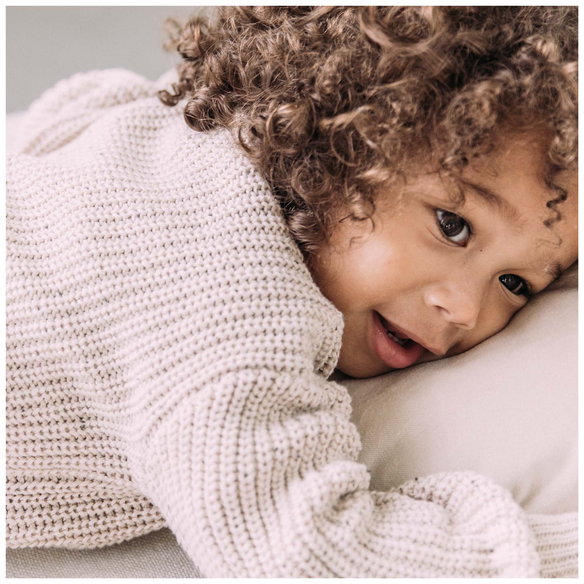 Sweet petit peuter trui Charlie lange mouwen melee beige