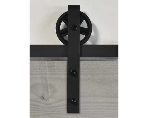Pertura schuifdeur complete set Yorick Midbar Vintage grijs 950x2150 mm incl. rail met spaakwiel, krukset