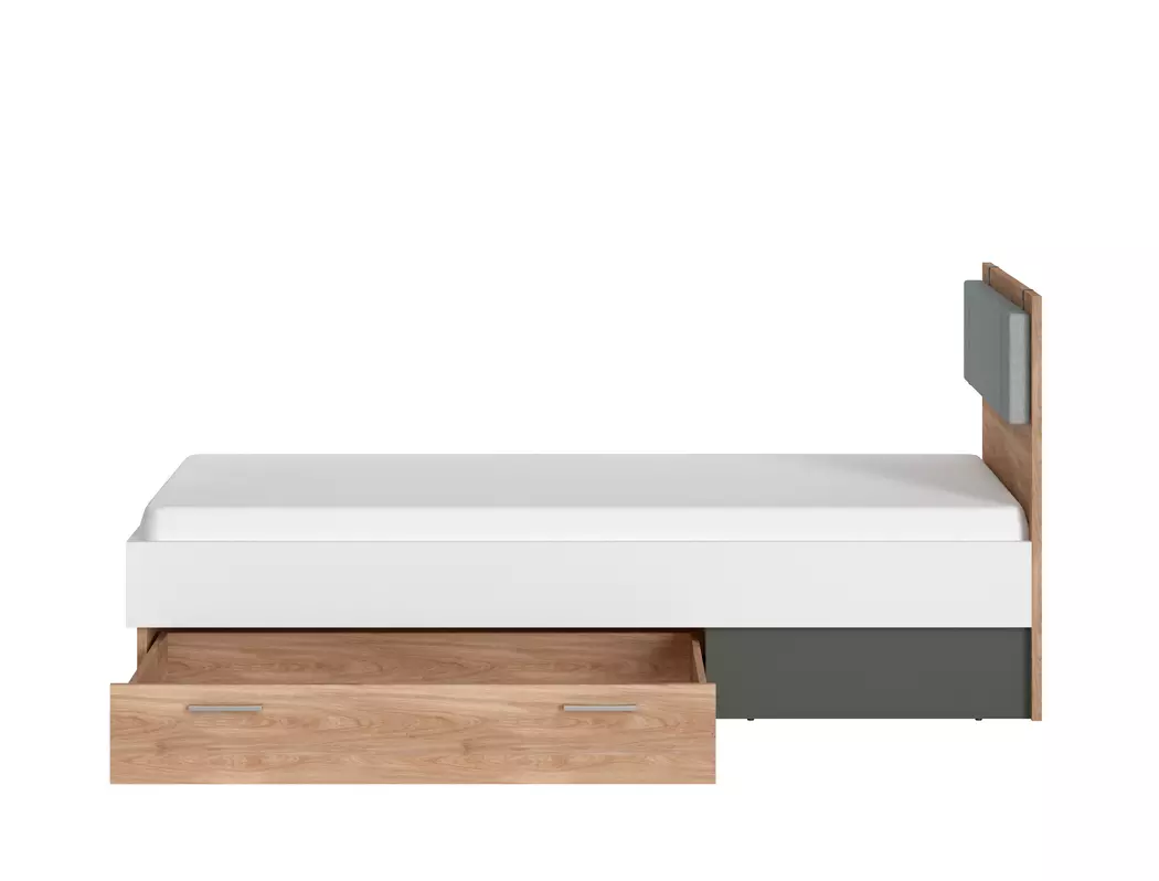 Bett mit Polsterkopfteil Twenty 90 x 200 cm