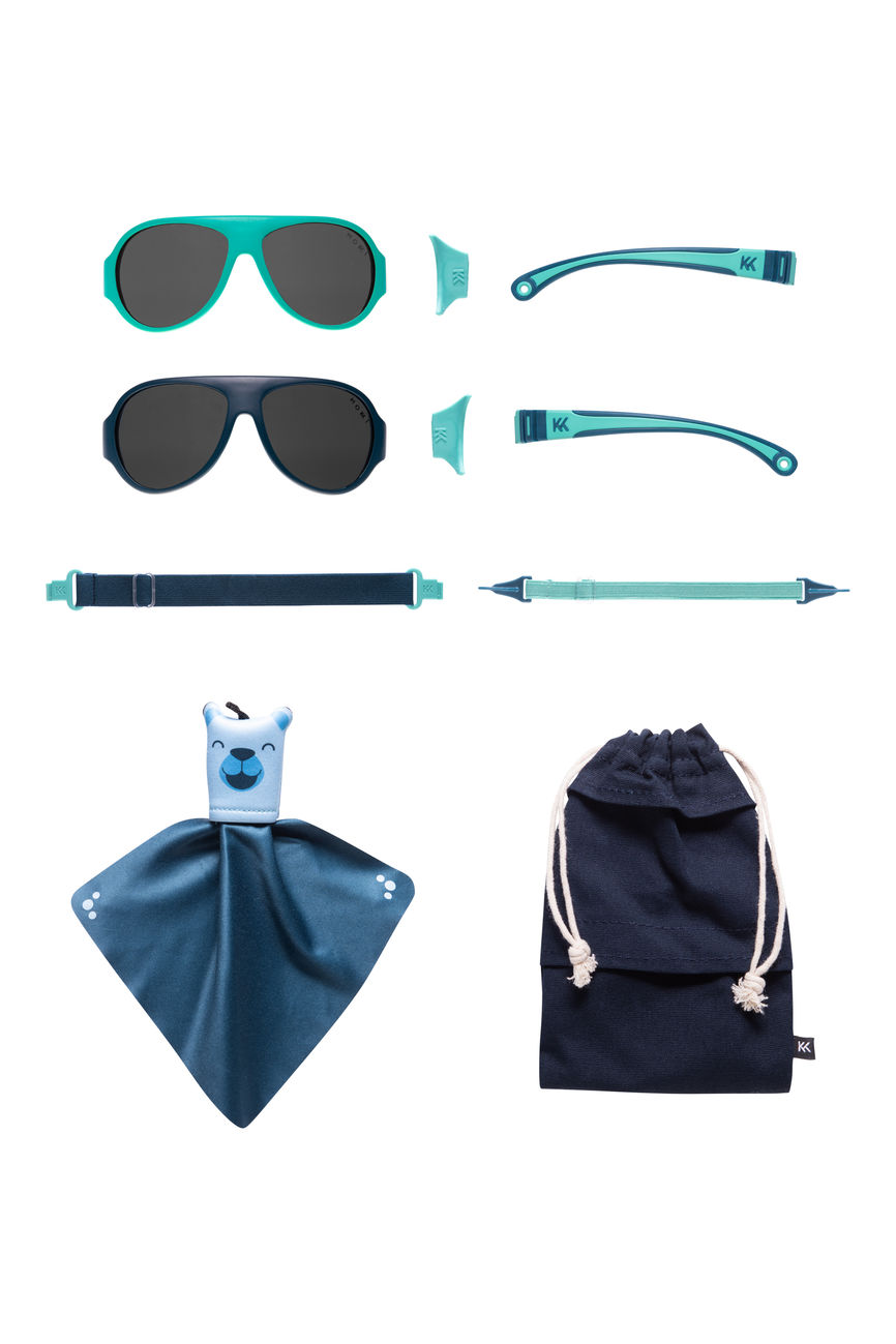 Mokki Click & Change solbrille til barn 2-5 år blå