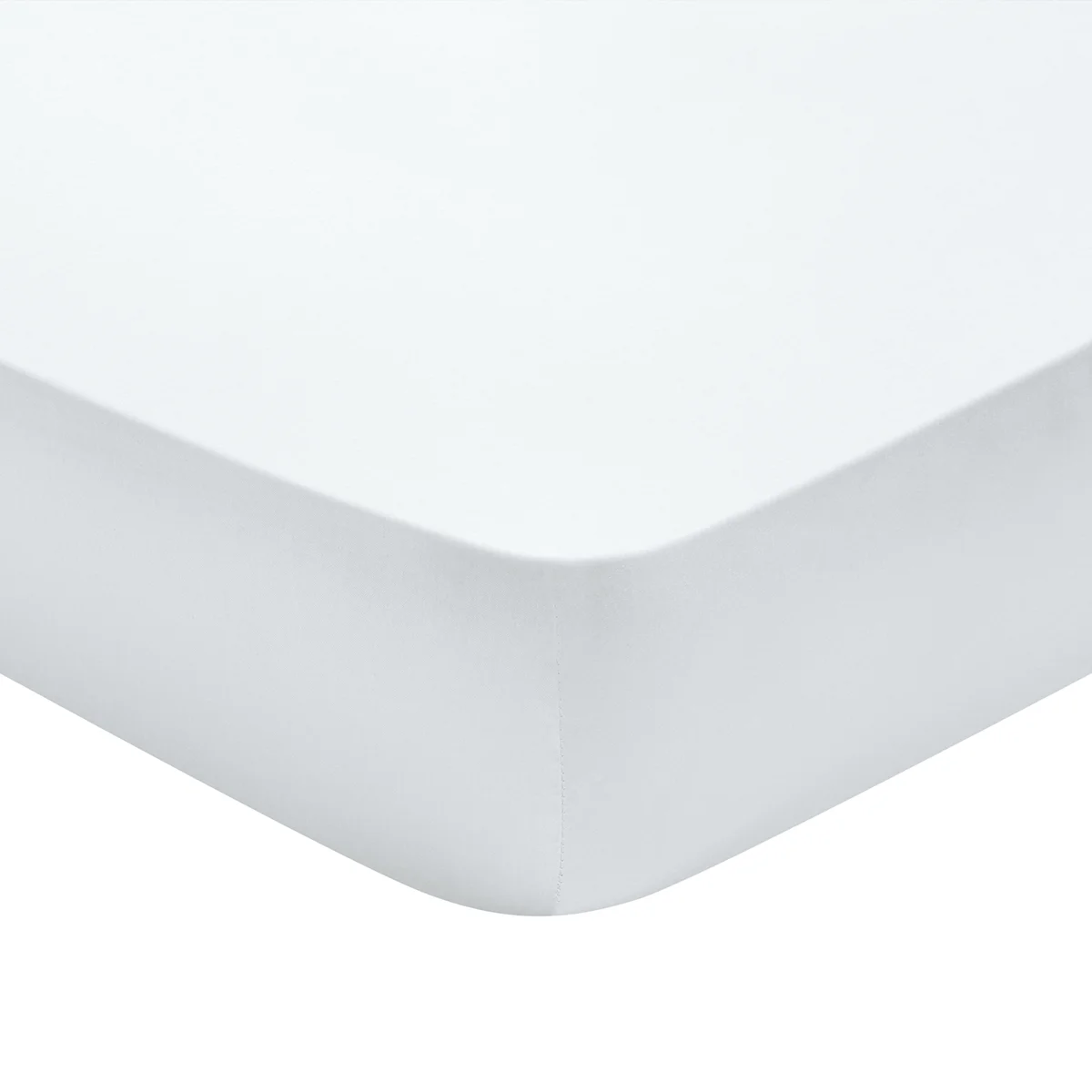 Drap housse Partition Satin de coton Coloris Blanc