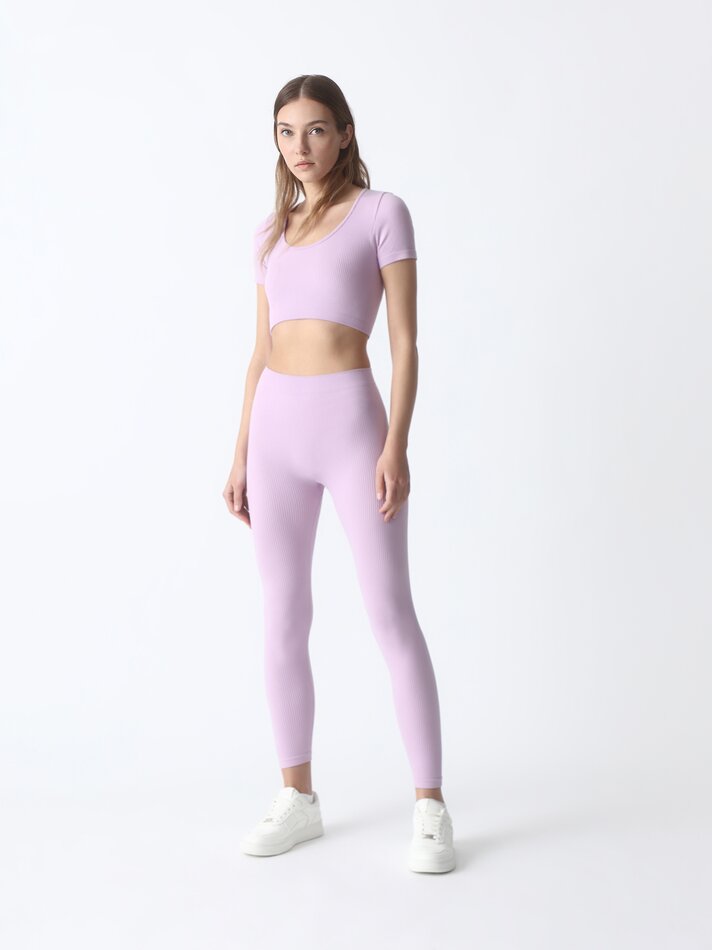 Leggings sem costura - Malva claro
