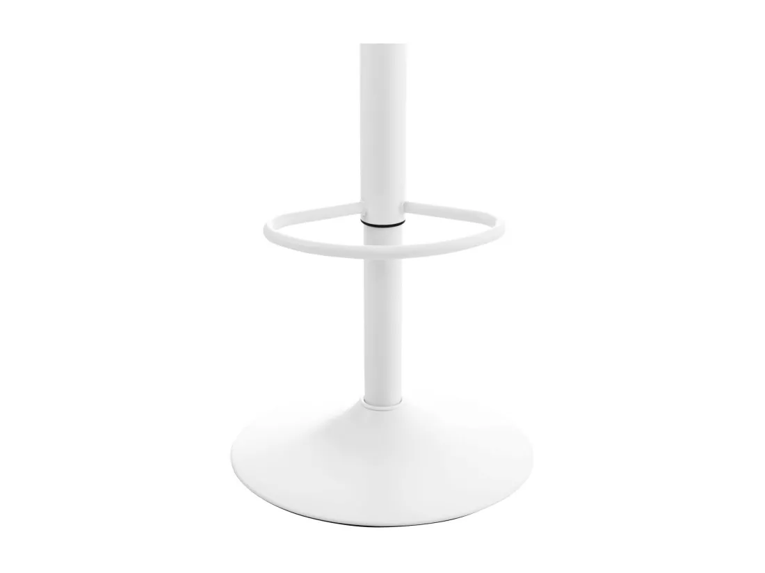 Lot de 4 Tabouret de bar - Plastique - Blanc - Almada