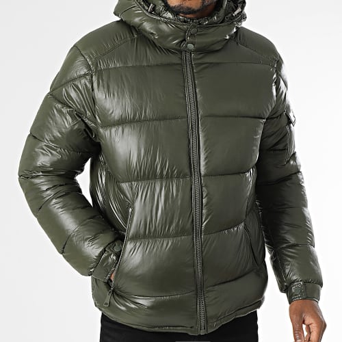 Doudoune Capuche Vert Kaki