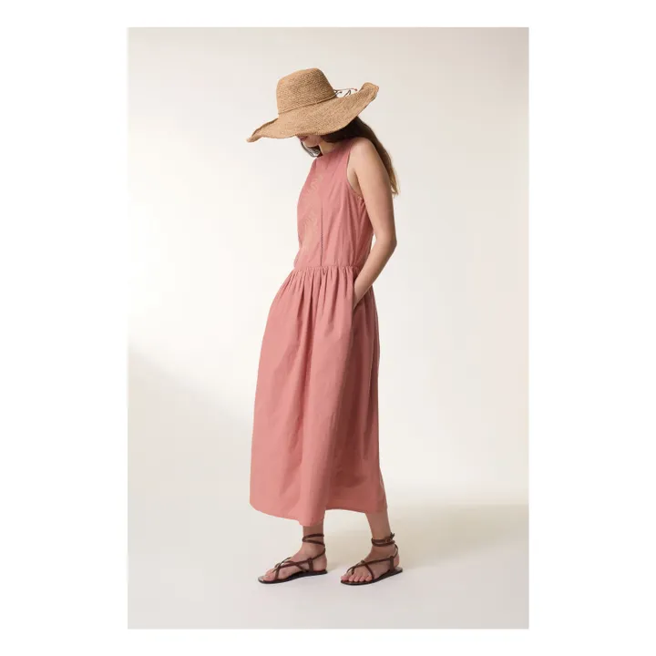 Leon & Harper Robe River Broderies Coton Bio | Blush