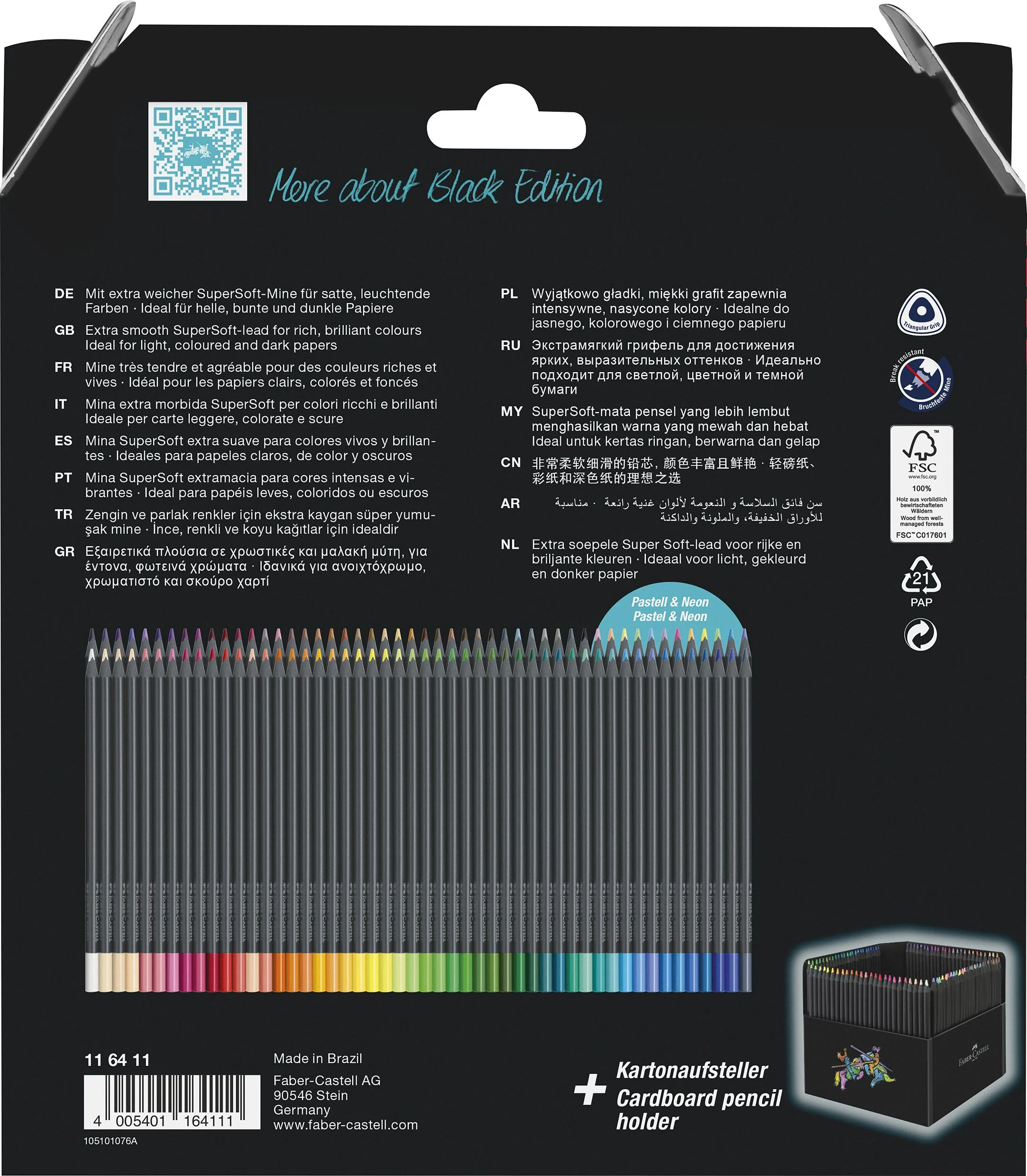 Faber-Castell - Farveblyanter Black Edition (100 stk)