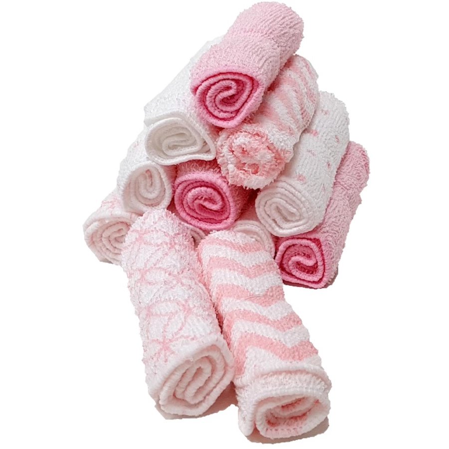 HÜTTE & CO Waschtücher 12er-Pack pink