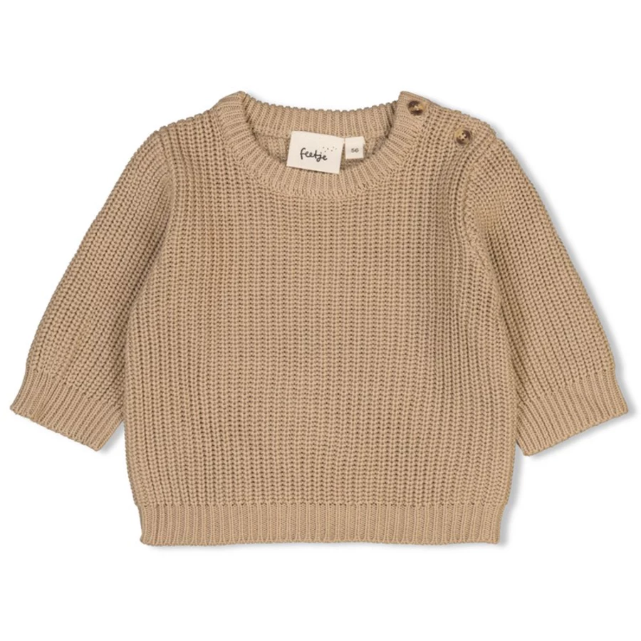 Feetje Strick Sweater The Magic is in You Taupe