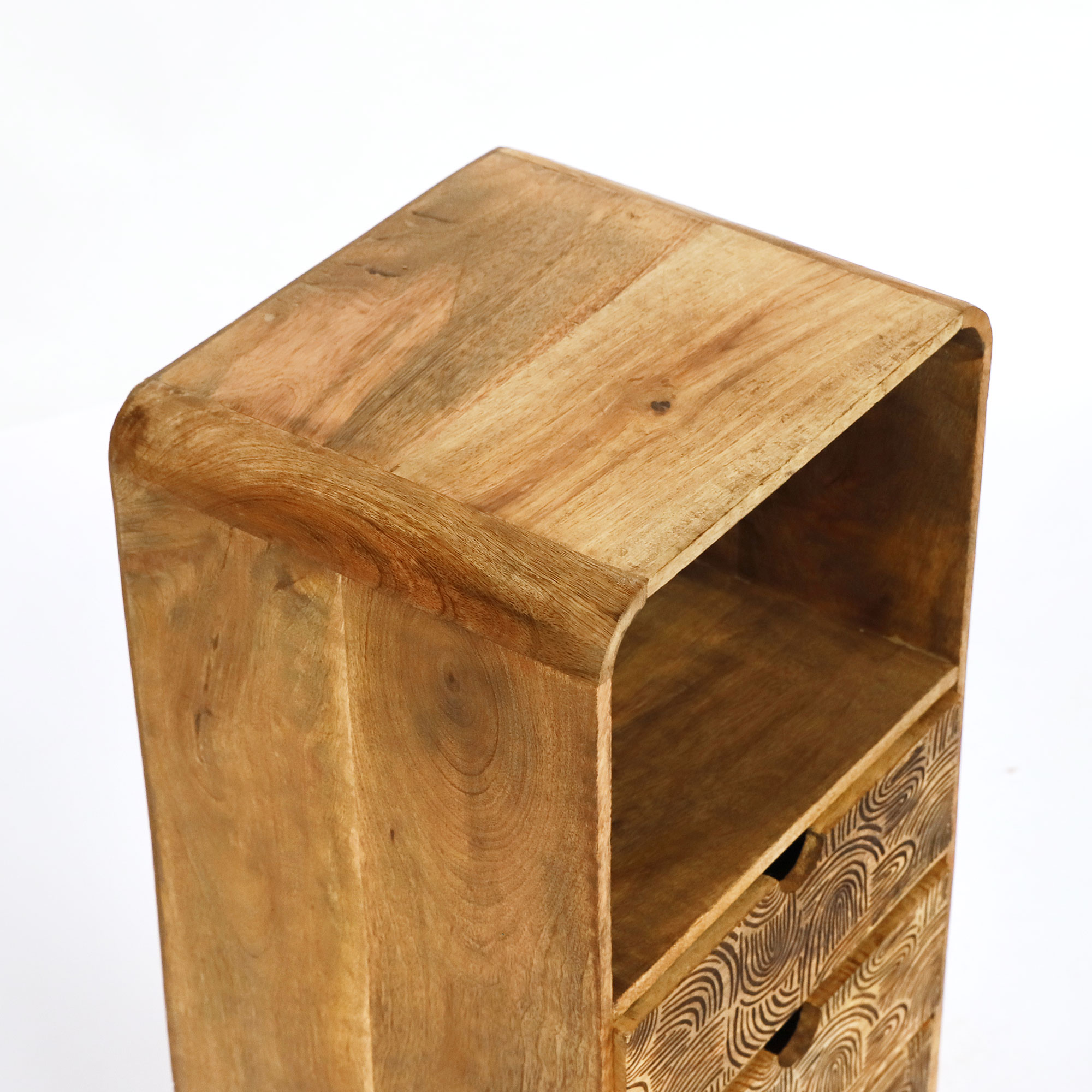 Kommode mit 3 Schubladen, Mangoholz, H 64 cm, B 29 cm, T 25 cm von fischer's lagerhaus