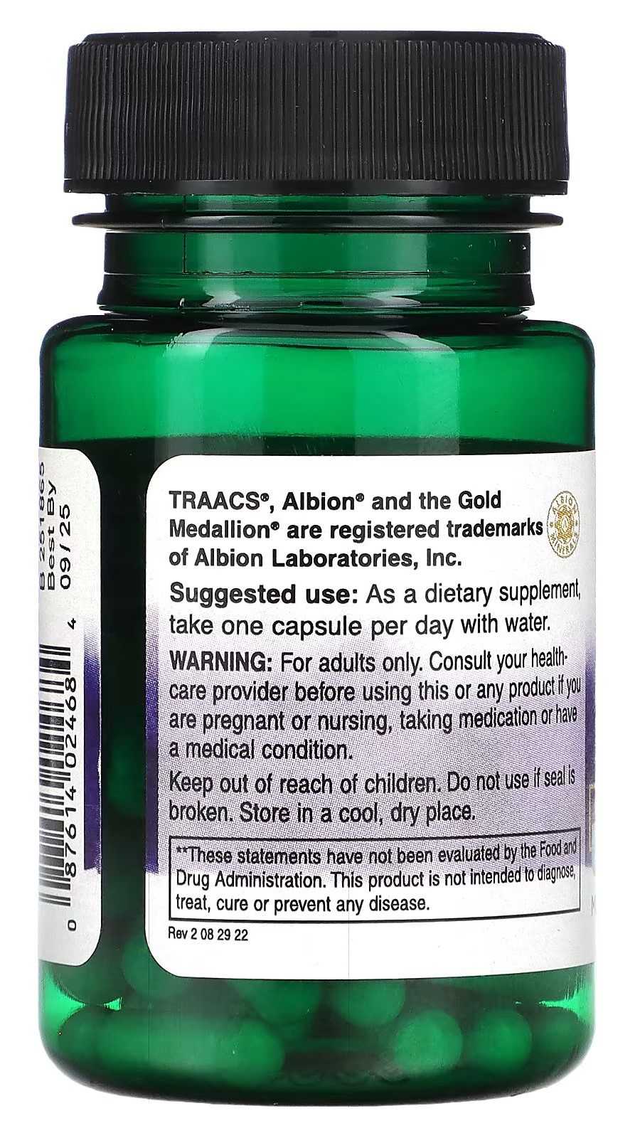 Swanson Albion Cobre Quelado 2mg 60 Cápsulas