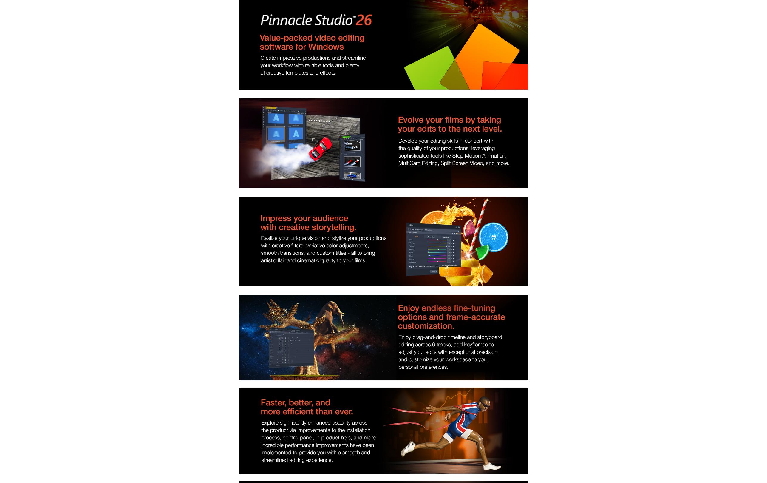 Studio 26 Standard ESD, VollversionPreiswertes Videoschnittprogramm für Windows