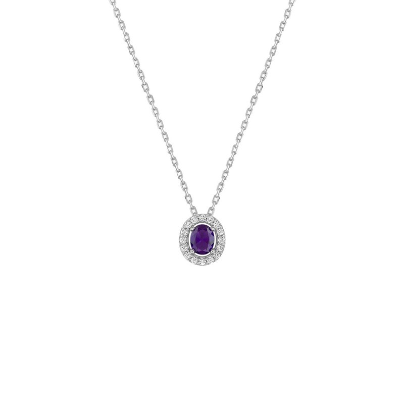 Collier Femme - Oxyde de zirconium - Argent 925 - Longueur : 42 cm