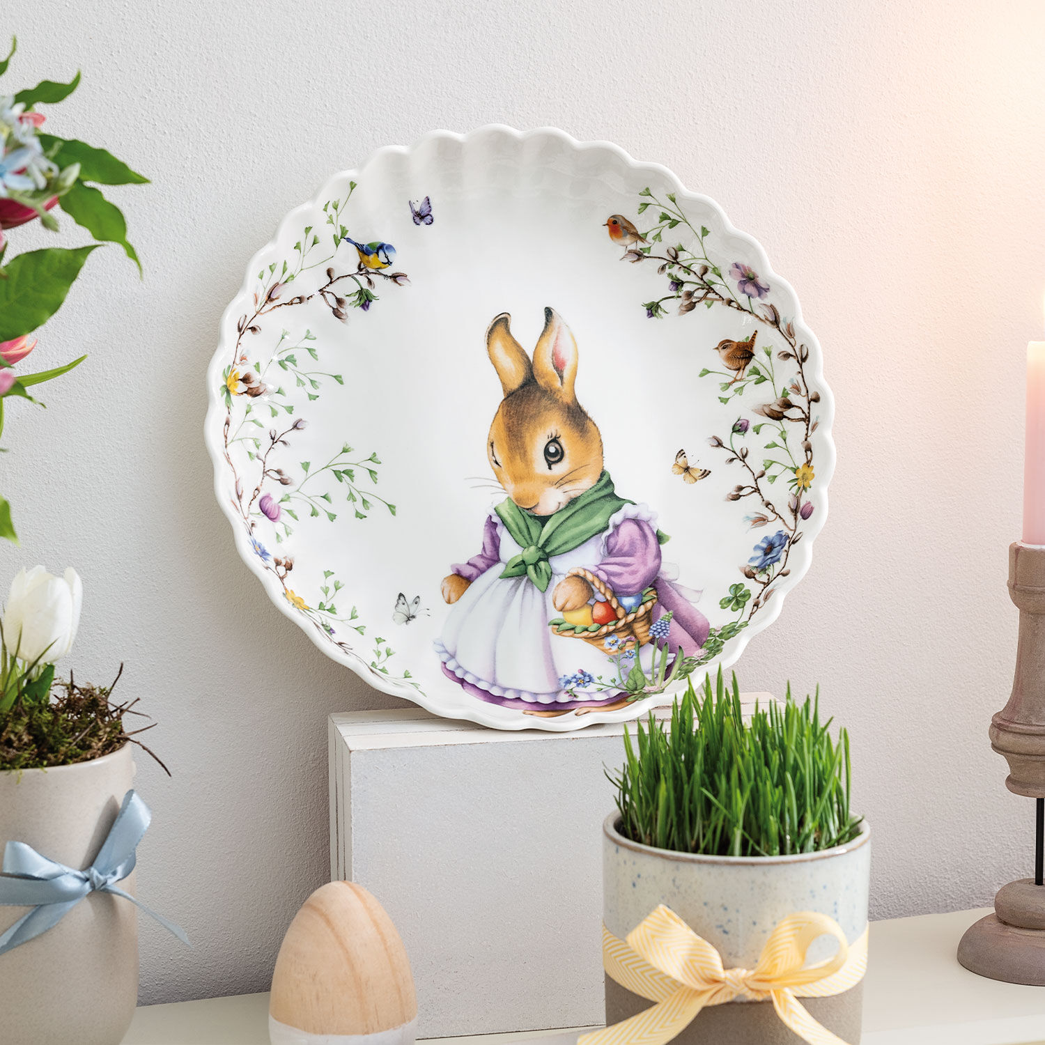 Spring Fantasy Centerpiece bowl Multi-colored, 28.8 oz, Premium Porcelain