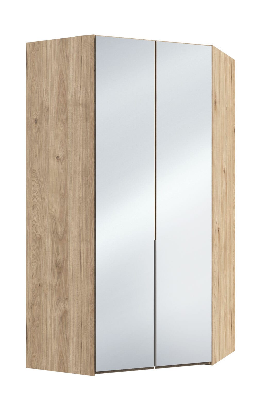 Drehtürenschrank Mailand D 90x236x58 cm weiß/ Hochglanz weiß