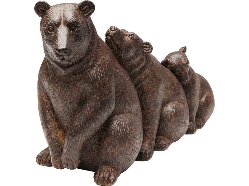 Kare Dekofigur Relaxed Bear Family Braun Deko-Objekt