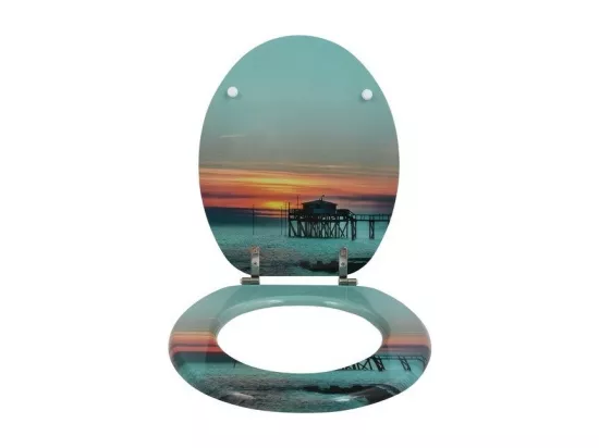 Abattant wc MDF SUNSET - Charnières Inox MSV