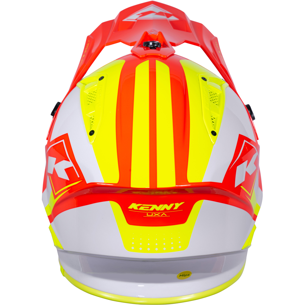 Kenny - Casque Titanium Graphic Rouge fluo / Jaune fluo / Blanc