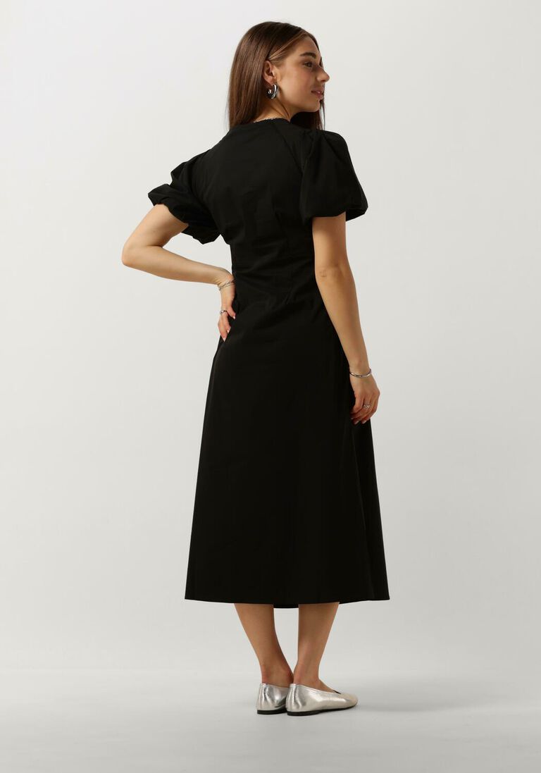 NEO NOIR zwarte neo noir mini jurk illana poplin dress