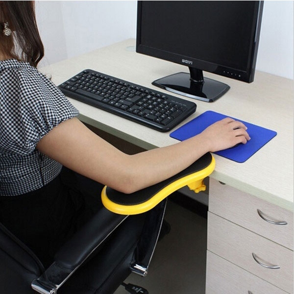 Ergonomische Handgelenk Auflage / Computerarm Stütze für Tische und Stühle - Schwarz