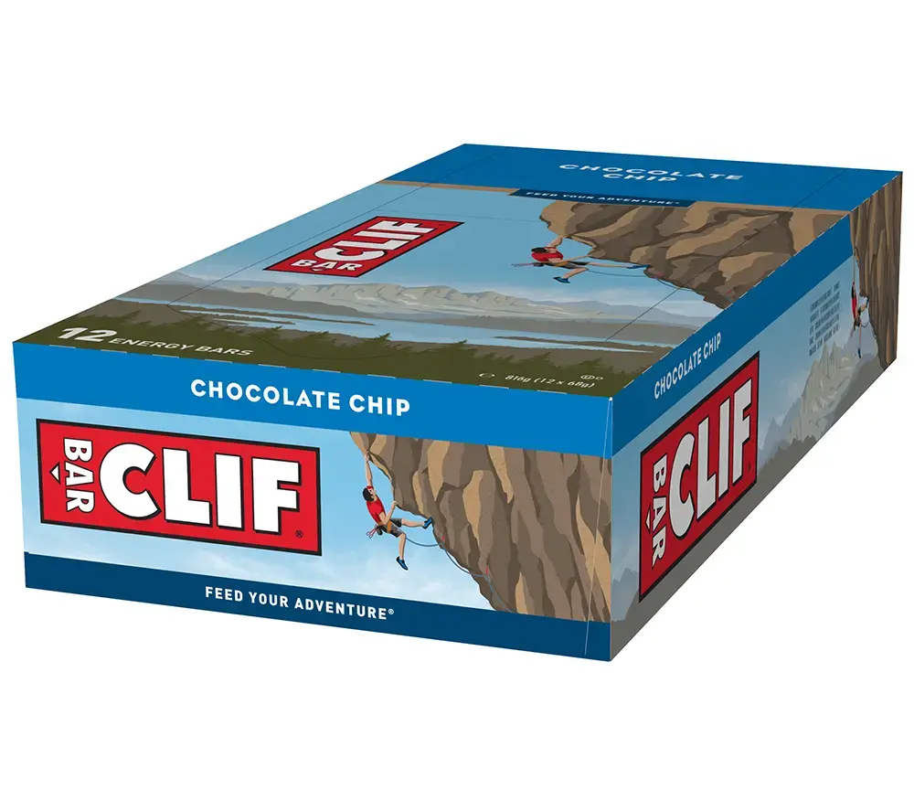 Clif Chocolate Chip Sportrepen (12 stuks)