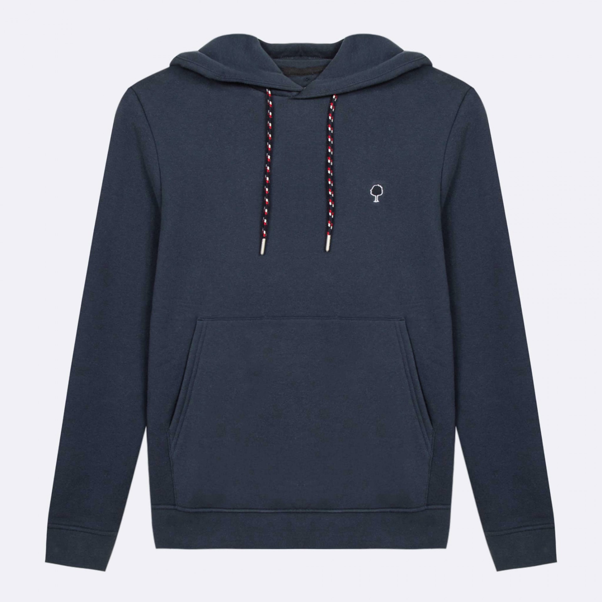 Sweat à capuche bleu marine coton et polyester recyclé - modèle Dirac