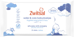 Zwitsal Water & Care Babydoekjes Multiverpakking 12x75ST