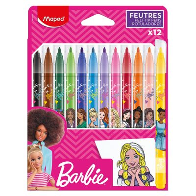 Maped Licence Barbie - 12 Feutres en pochette carton