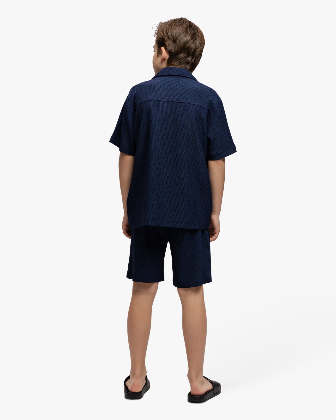 Malelions Seersucker Zomerset Kids Donkerblauw