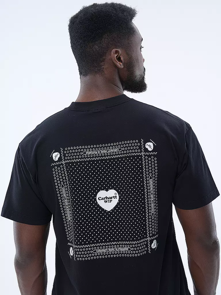 CARHARTT WIP T-Shirt HEART BANDANA schwarz