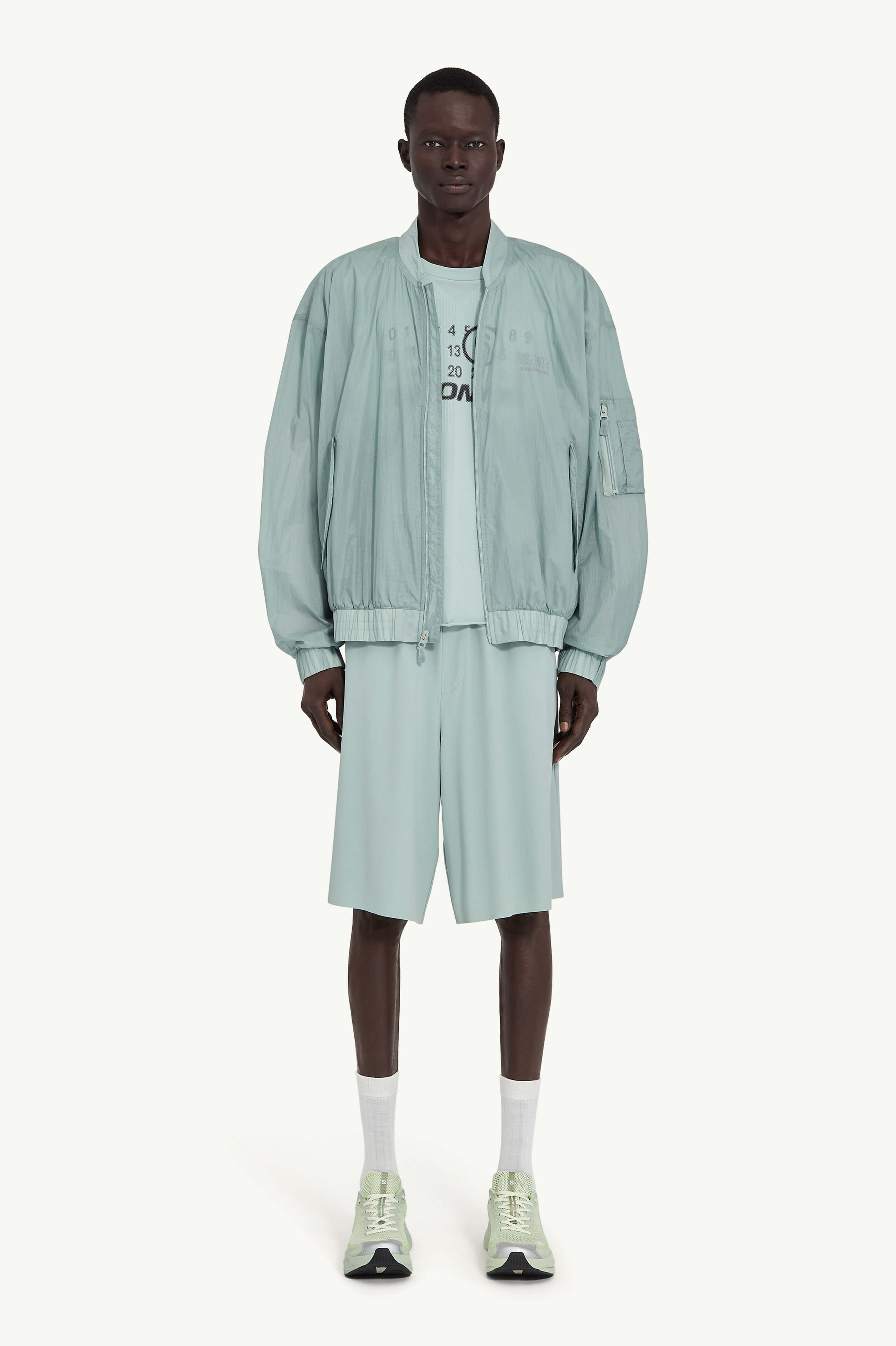 Blue Elasticated Jacket MM6 x Salomon | MM6 Bleu clair